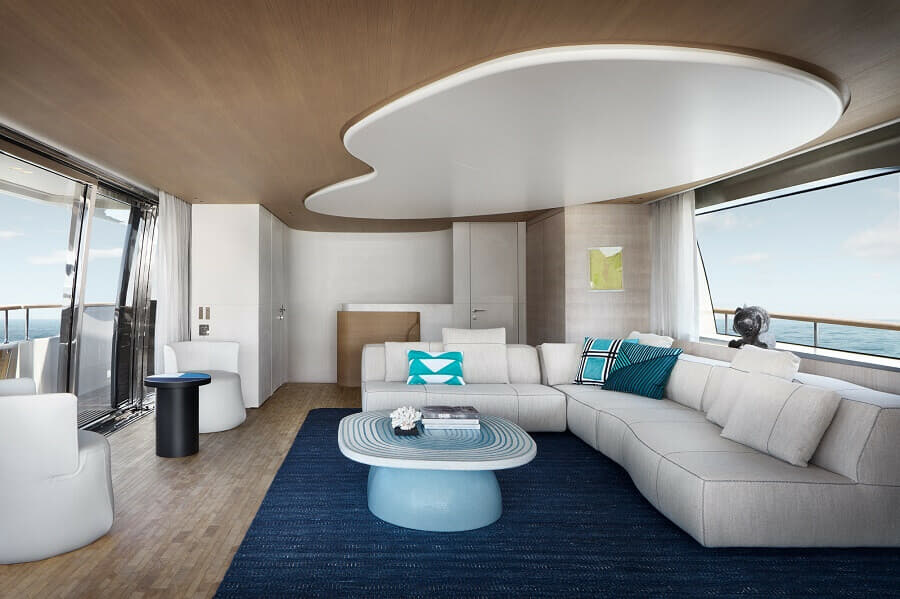 Sanlorenzo SD118 pont supérieur