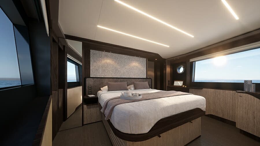 Suite principale de l'Absolute 52 Fly