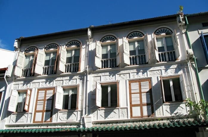 Nos. 87 et 88 Amoy Street, conçus par MM. Almeida & Kassim, 1898.