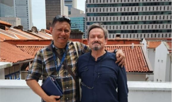 Simon Monteiro, vice-président associé, List Sotheby's International Realty, et Dr Julian Davison, auteur de Singapore Shophouse, et archiviste du patrimoine pour le Shophouse Club.