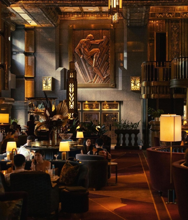 Intérieur du bar ATLAS, Singapour.